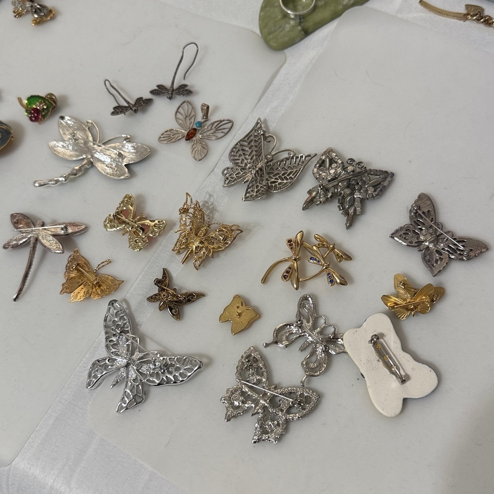 Dragonfly & Butterfly brooches vintage & modern - Picture 5 of 13